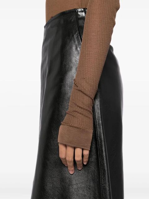 LEMAIRE seamless high-neck top - Brown