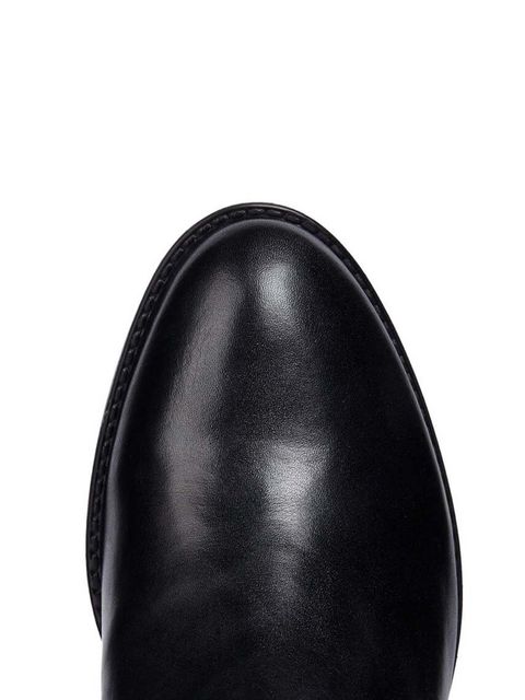 Geox oficerki skórzane D FELICITY D kolor czarny na płaskim obcasie D84G1D 00043 C9999