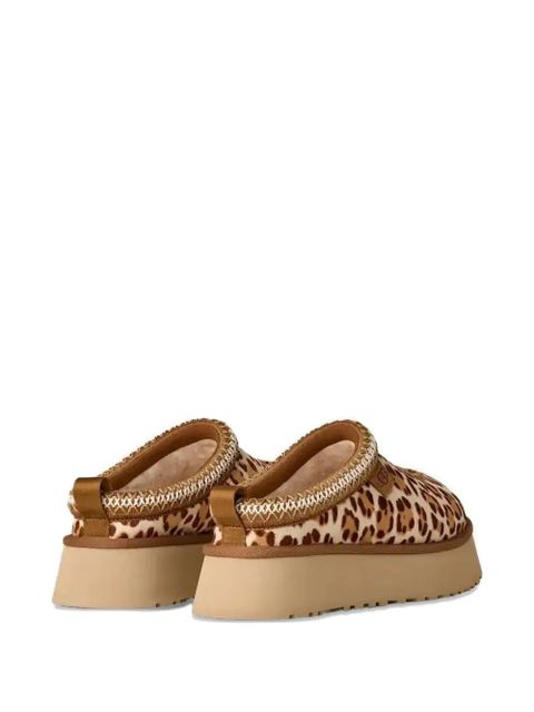 UGG Tazz leopard-print leather slippers - Neutrals
