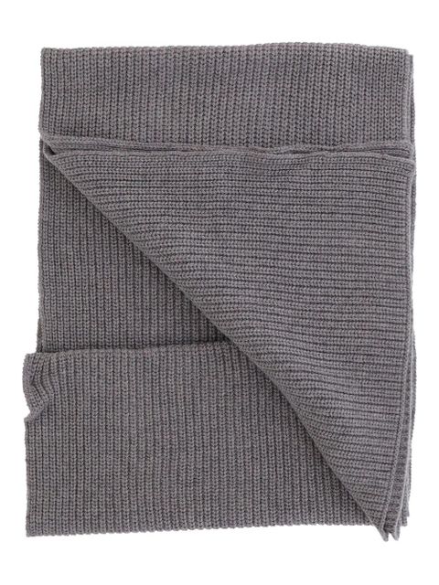 PINKO ribbed logo-label scarf - Grey - zdjęcie produktu nr 2