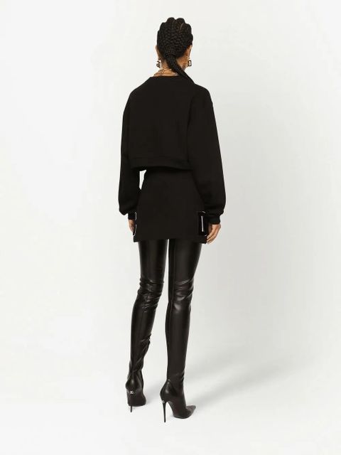 Dolce & Gabbana DG-logo cropped sweatshirt - Black