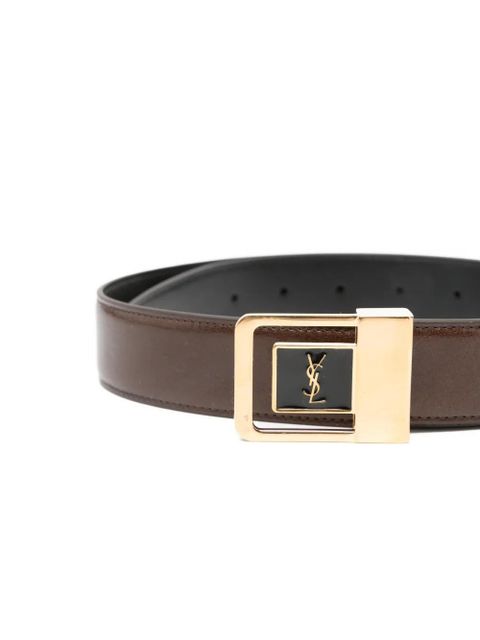 Saint Laurent buckle belt - Brown