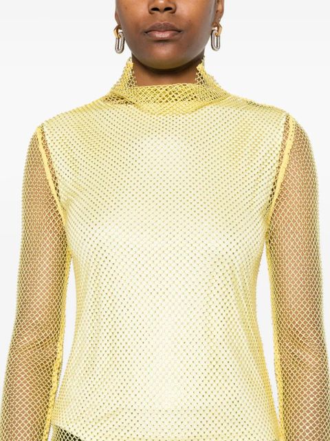 Sportmax rhinestone-embellished top - Yellow