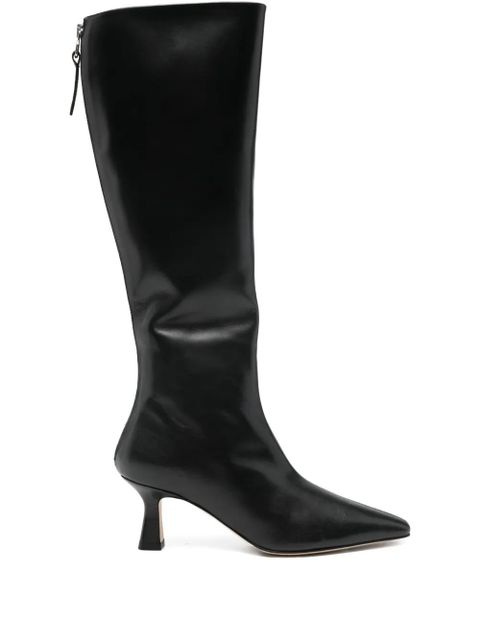 Aeyde leather zip-fastening knee-high boots - Black - zdjęcie produktu nr 1