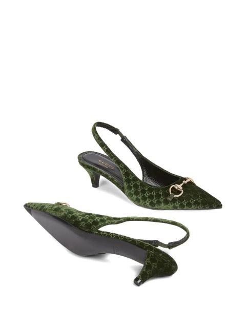 Gucci 45mm horsebit-detail pumps - Green - zdjęcie produktu nr 2