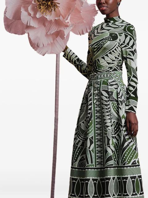 FARM Rio Black Lace Nature Jersey high-neck top