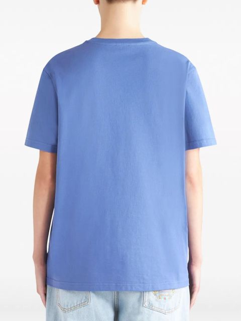 ETRO Pegaso-embroidered cotton T-shirt - Blue - zdjęcie produktu nr 2