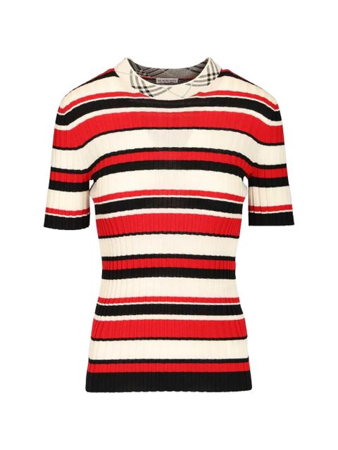 Burberry striped T-shirt - Neutrals - zdjęcie produktu nr 1