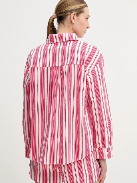 Juicy Couture koszula piżamowa bawełniana damska kolor różowy bawełniana JCYPT126853