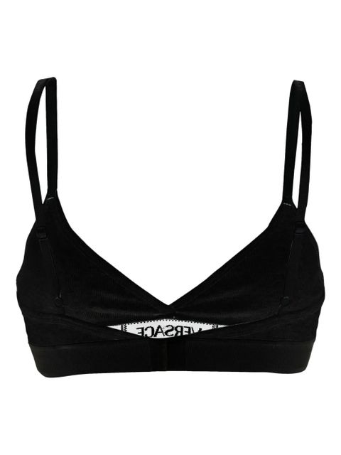 Versace intarsia-logo bra - Black