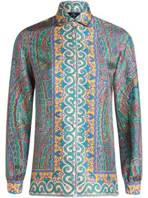 ETRO paisley-print silk shirt - Green - zdjęcie produktu nr 1