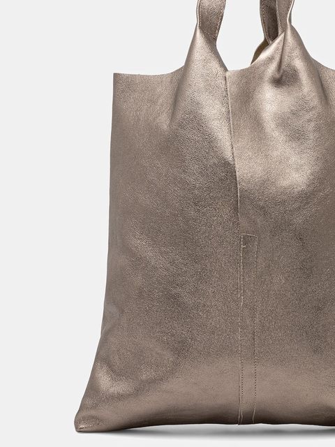 Answear.LAB torebka skórzana kolor brązowy