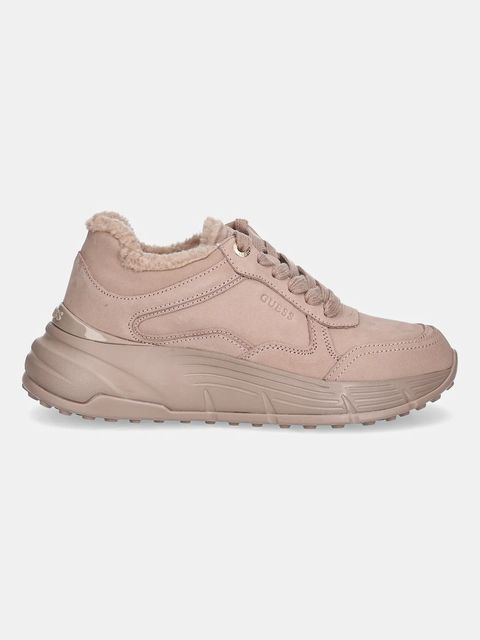 Guess sneakersy nubukowe FARREA2 damskie kolor różowy FLF2RR LEA12