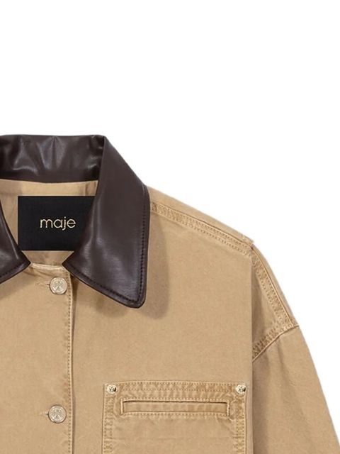 Maje patch-pocket denim jacket - Neutrals - zdjęcie produktu nr 2