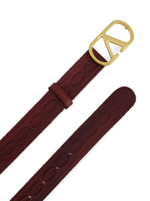 Valentino Garavani VLogo Signature leather belt - Red - zdjęcie produktu nr 2
