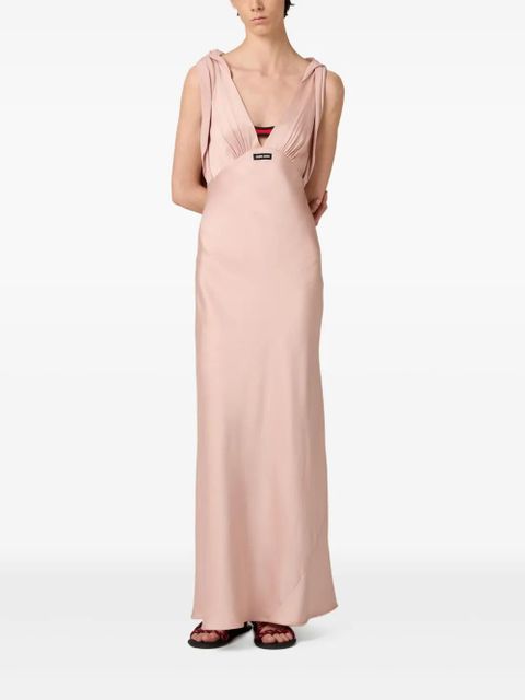 Miu Miu satin maxi dress - Pink - zdjęcie produktu nr 2