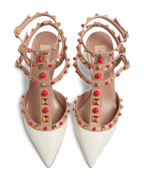 Valentino Garavani 65mm Rockstud embellished pumps - White