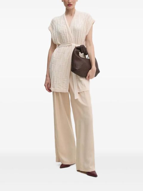 TWINSET belted logo-detail cardigan - Neutrals - zdjęcie produktu nr 2