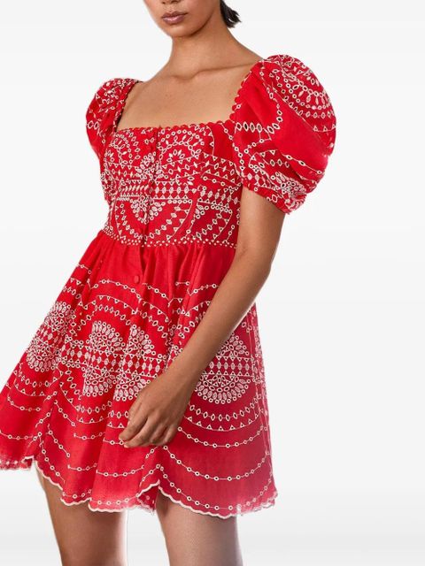 Charo Ruiz Ibiza puff-sleeve embroidered dress - zdjęcie produktu nr 2