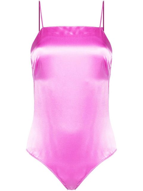 Max Mara square-neck silk bodysuit - Pink - zdjęcie produktu nr 1