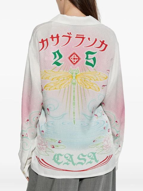 Casablanca printed silk shirt - White