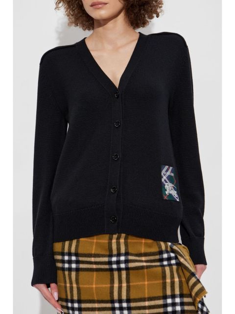 Burberry wool V-neck cardigan - Black