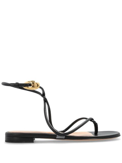 Gianvito Rossi strap-details flat sandals - Black - zdjęcie produktu nr 1