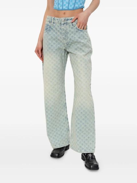 MISBHV monogram-jacquard jeans - Blue - zdjęcie produktu nr 2