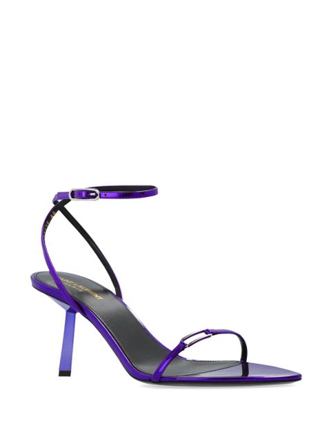 Saint Laurent 75mm Kitty sandals - Purple