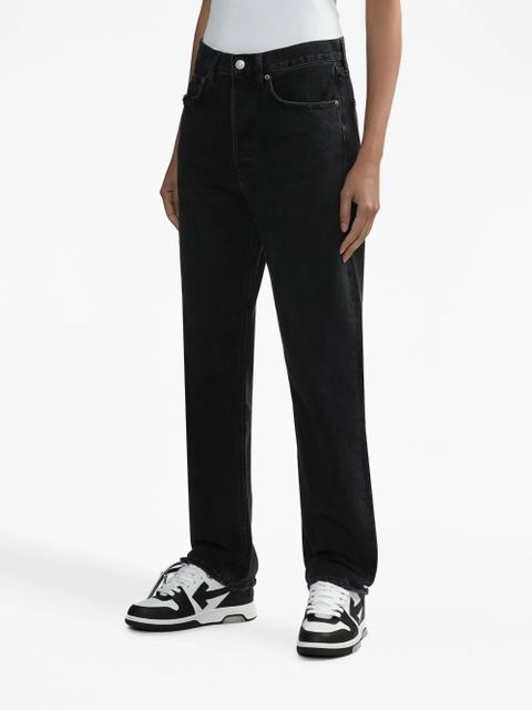 AGOLDE mid-rise wide-leg jeans - Black