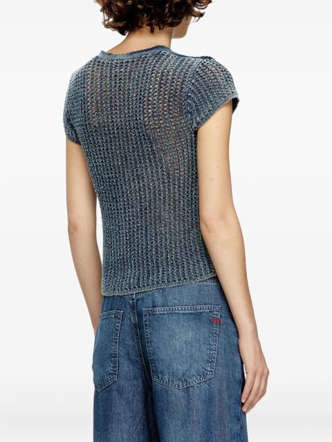 Diesel M-Rez knitted button-up cardigan - Blue