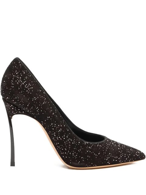 Casadei 100mm glitter-point pumps - Black - zdjęcie produktu nr 1