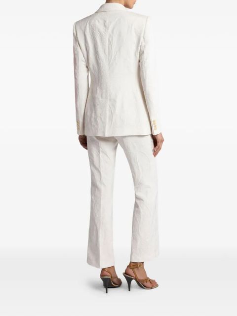 ETRO paisley foliage-motif jacquard blazer - White - zdjęcie produktu nr 2