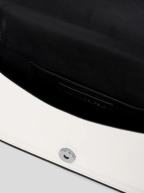 Karl Lagerfeld torebka skórzana K/SIGNATURE kolor biały A1W30039