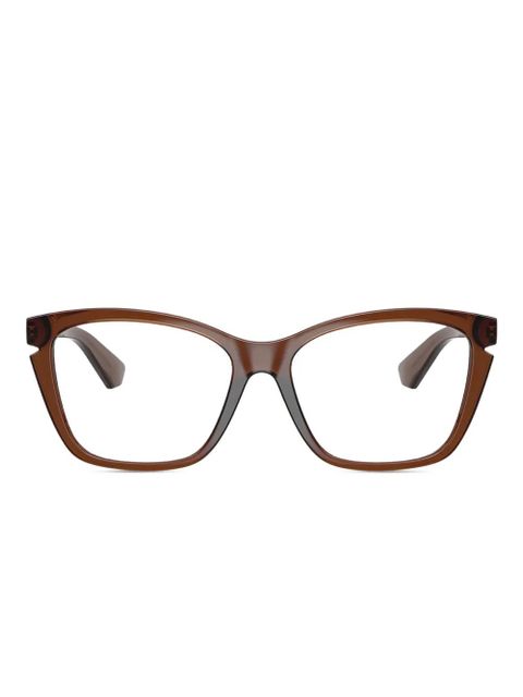 Burberry Eyewear geometric-frame glasses - Brown - zdjęcie produktu nr 1