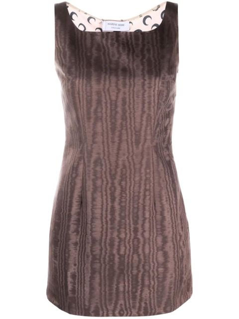 Marine Serre Crescent-Moon panelled minidress - Brown - zdjęcie produktu nr 1