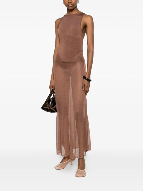 Isa Boulder sleeveless midi dress - Brown - zdjęcie produktu nr 2