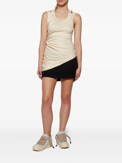 Jean Paul Gaultier twisted double-layer tank top - Neutrals