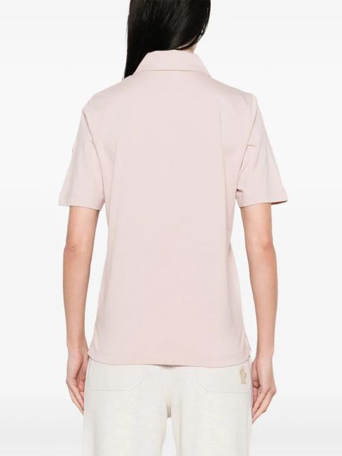 Moncler logo-patch polo top - Pink