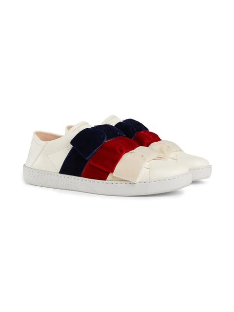 Gucci Ace sneaker with velvet bows - White - zdjęcie produktu nr 2