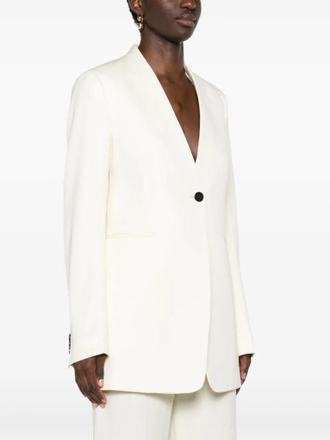 Jil Sander single-breasted wool blazer - Neutrals
