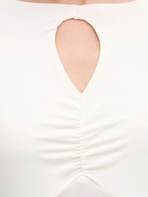 Sisley longsleeve kolor beżowy 35B8L107V