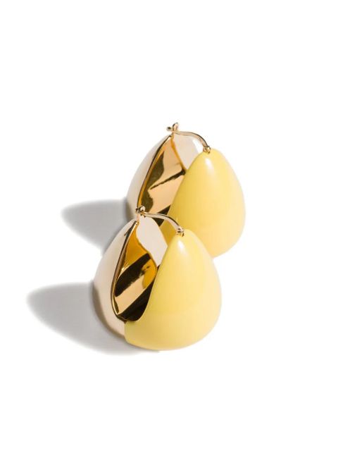 Miu Miu two-tone hoop earrings - Yellow - zdjęcie produktu nr 2