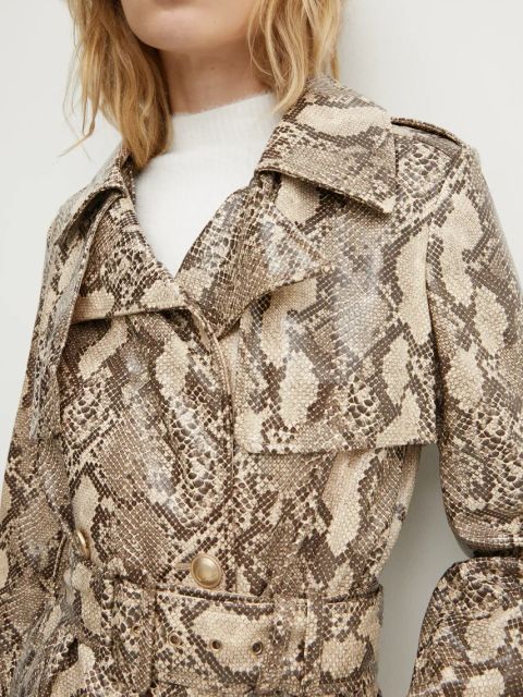 Guess trencz BRIANA damski kolor beżowy przejściowy W4BL06 WGHP0