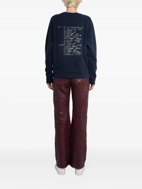 Zadig&Voltaire embellished-graphic sweatshirt - Blue