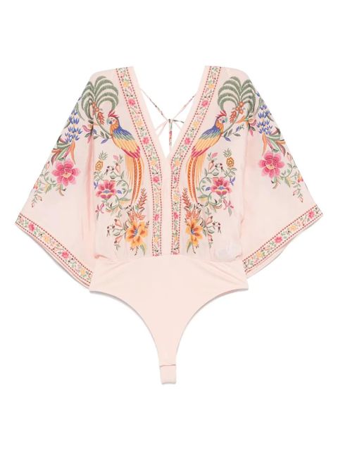 FARM Rio embroidered bodysuit - Pink - zdjęcie produktu nr 1