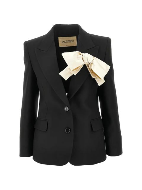 Valentino Garavani bow-detail single-breasted blazer - Black - zdjęcie produktu nr 1