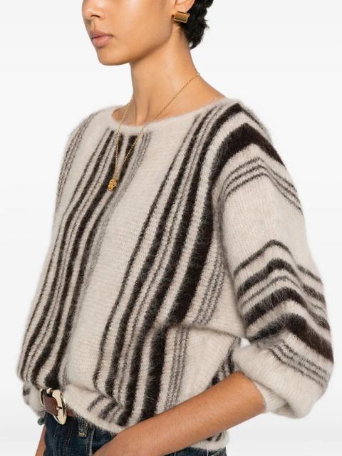 Ba&Sh Suela striped-pattern sweater - Neutrals