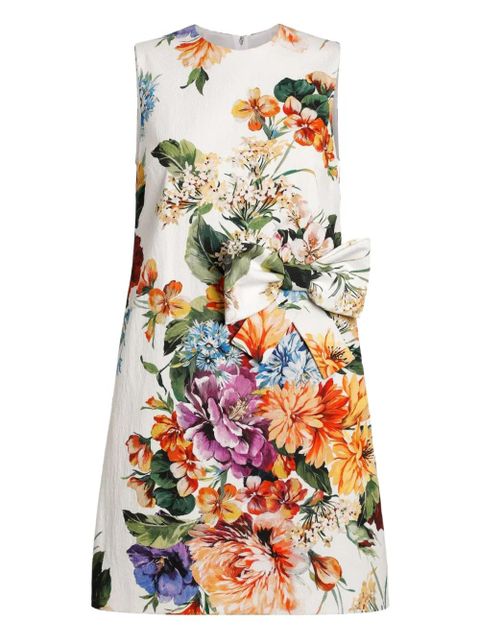 Dolce & Gabbana floral-print mini dress - White - zdjęcie produktu nr 1