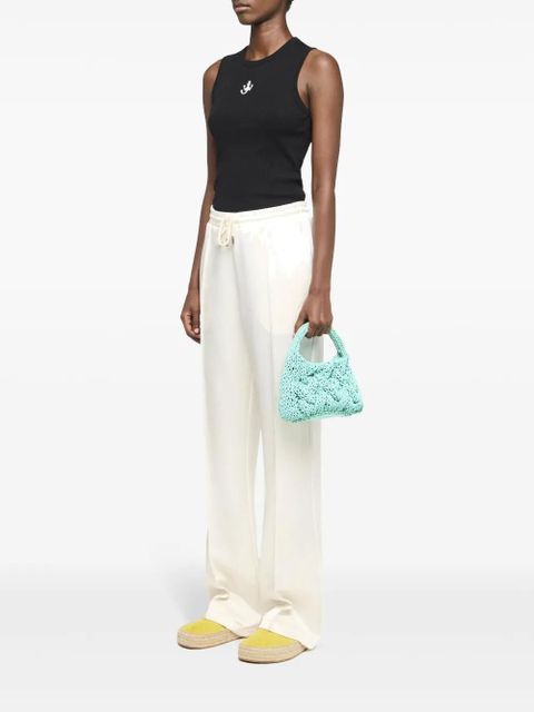 JW Anderson Anchor-embroidered top - Black